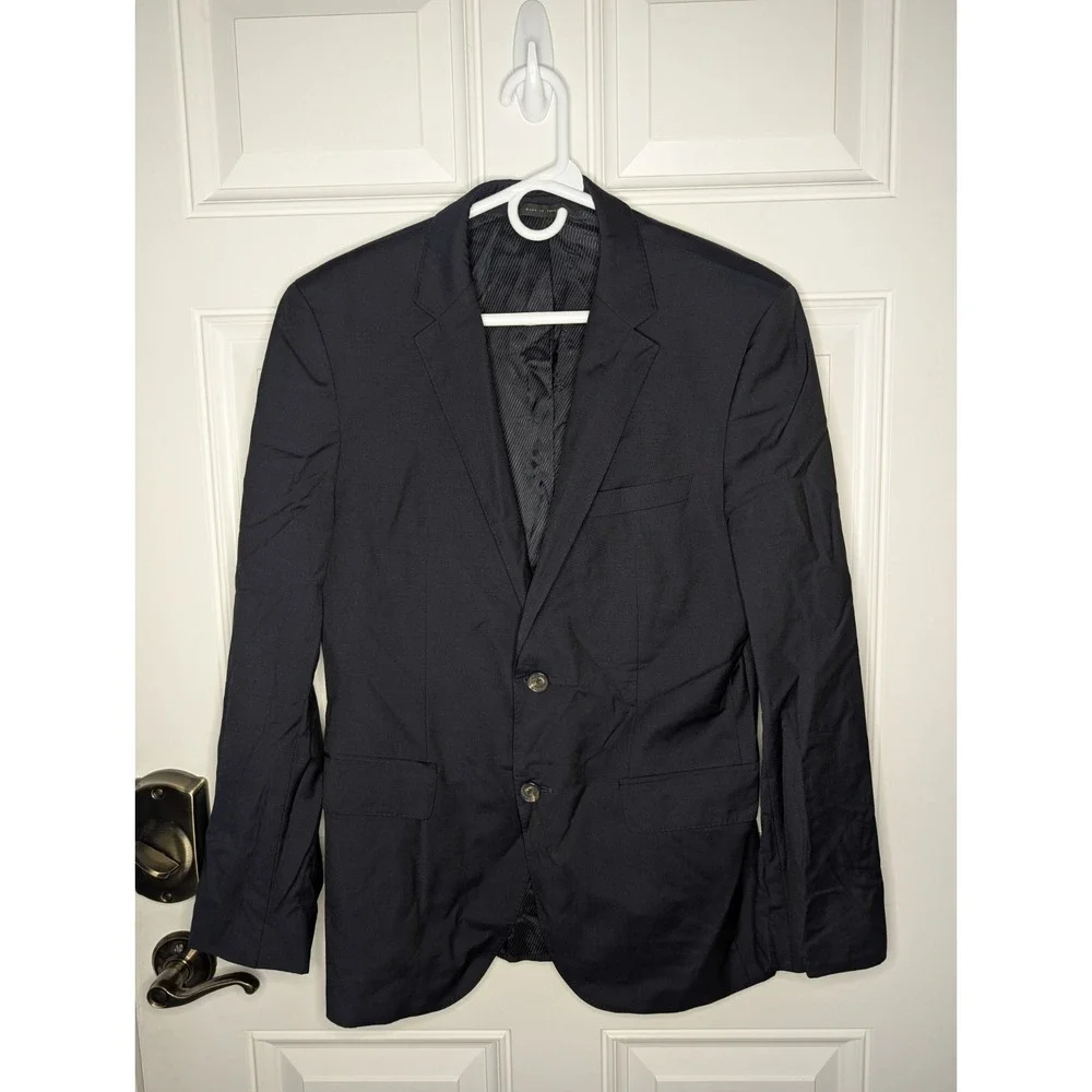 Boss Hugo Boss The James3 Sharp5 Suit Jacket 38R Navy Blue 100% Virgin Wool